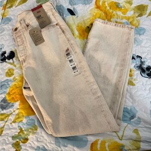 Brand New! Levi's 501 Original Cream/Beige Straight Leg Jeans